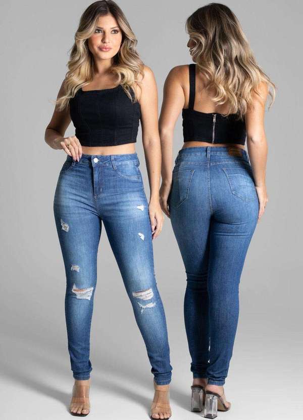 Sawary - Calça Jeans Sawary Levanta Bumbum Azul 6