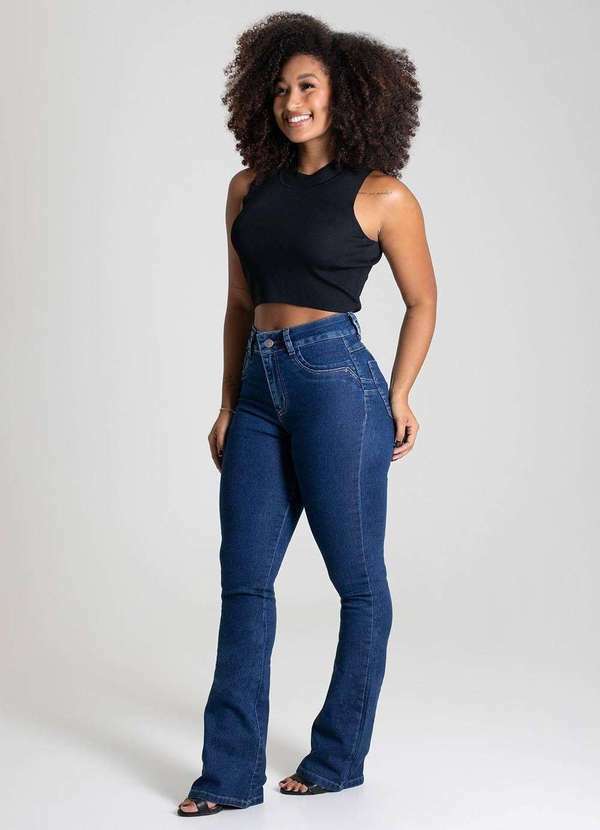 Sawary - Calça Jeans Sawary Levanta Bumbum Boot Cut - 278710 Azul 3