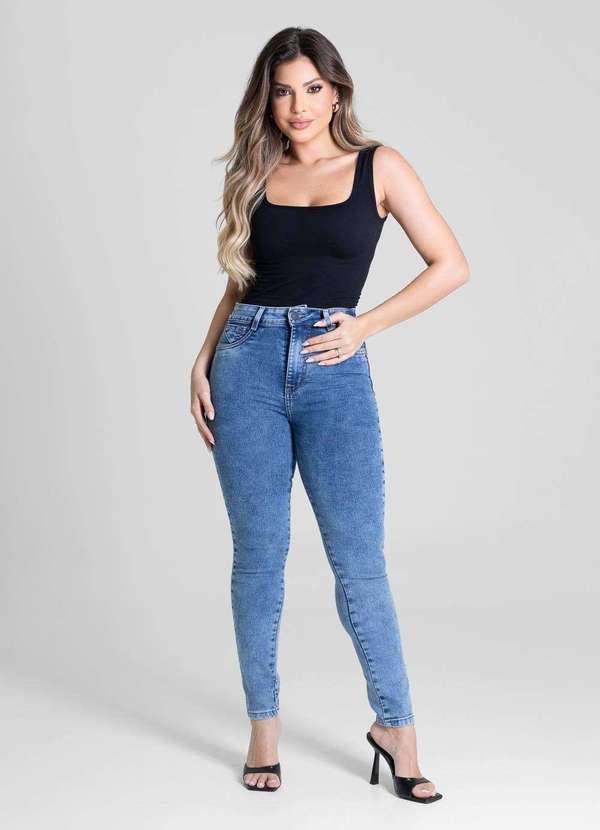 Sawary - Calça Jeans Sawary Modela Bumbum - 281219 Azul 2