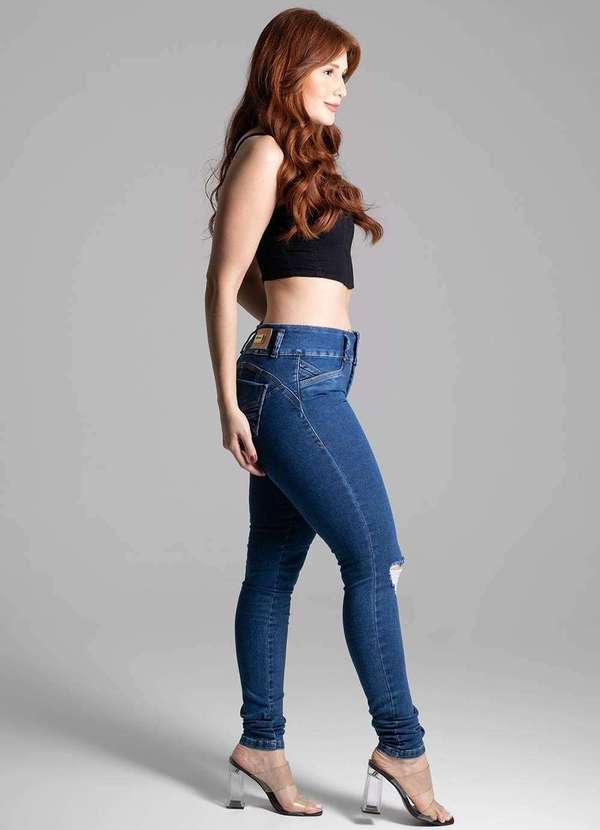 Sawary - Calça Jeans Sawary Modela Bumbum Azul 3