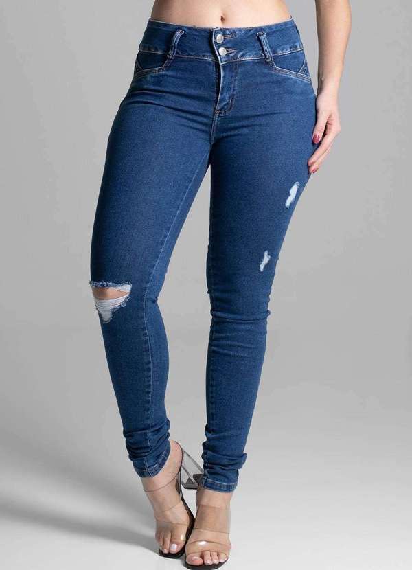 Sawary - Calça Jeans Sawary Modela Bumbum Azul 5
