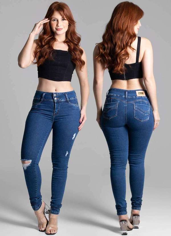 Sawary - Calça Jeans Sawary Modela Bumbum Azul 7