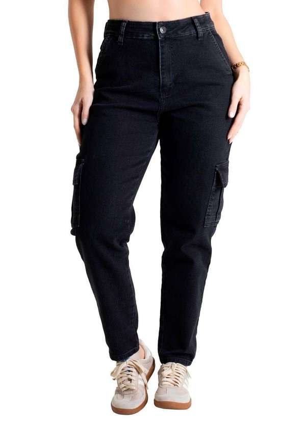 Sawary - Calça Jeans Sawary Mom - 280061 Preto