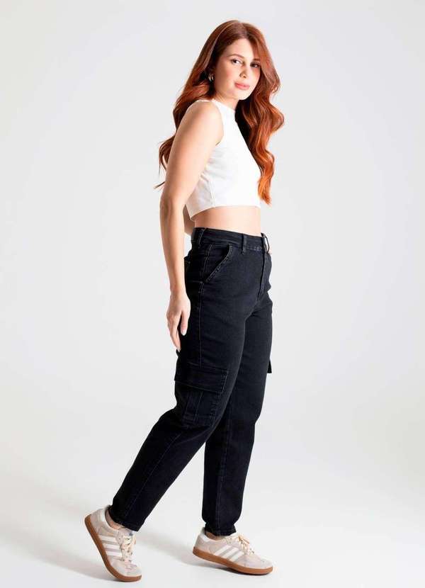 Sawary - Calça Jeans Sawary Mom - 280061 Preto 3