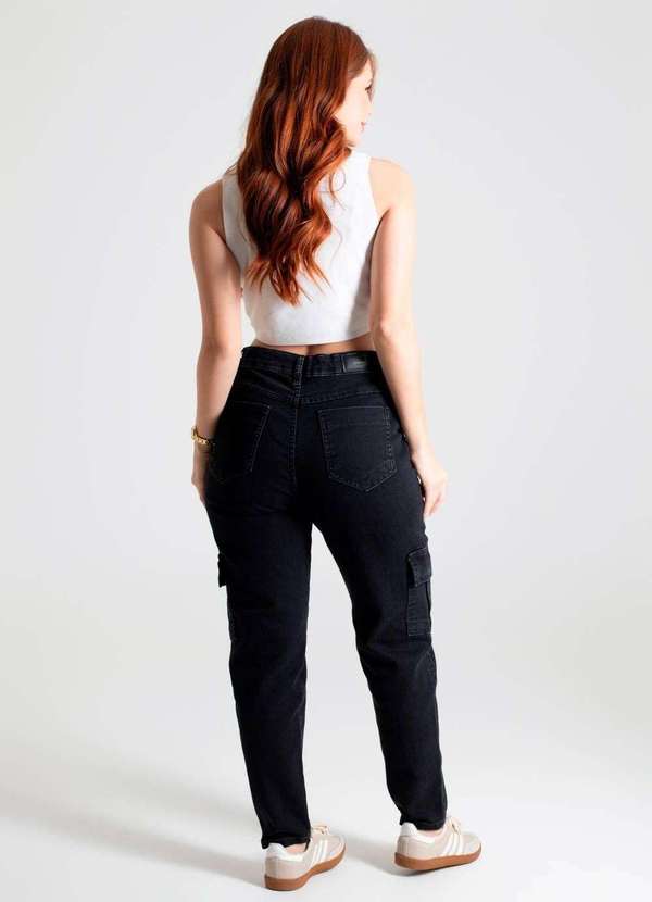 Sawary - Calça Jeans Sawary Mom - 280061 Preto 4