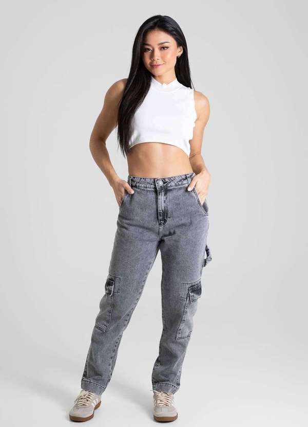 Sawary - Calça Jeans Sawary Mom - 280067 Preto 2