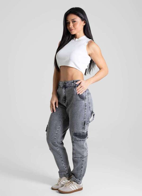 Sawary - Calça Jeans Sawary Mom - 280067 Preto 3