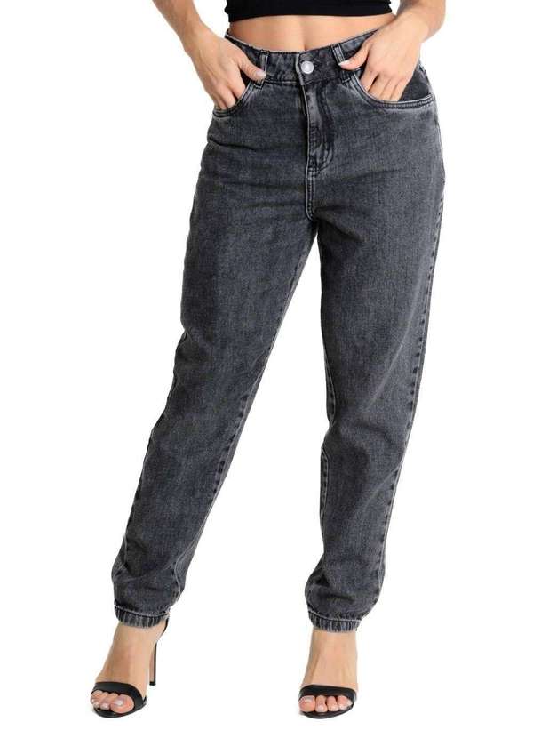 Sawary - Calça Jeans Sawary Mom - 280604 Preto