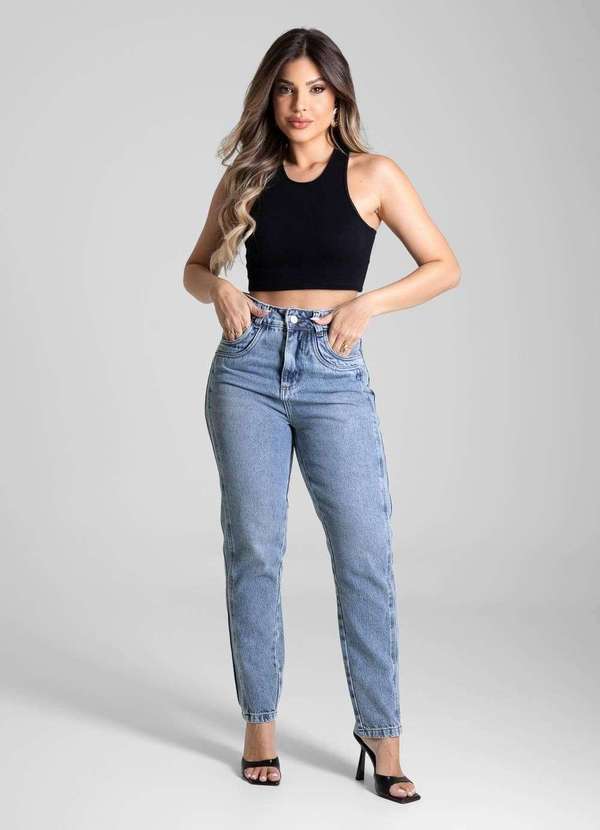 Sawary - Calça Jeans Sawary Mom - 281662 Azul 2