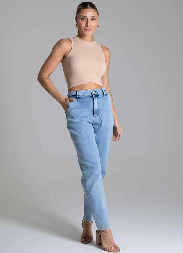 Sawary - Calça Jeans Sawary Mom Azul