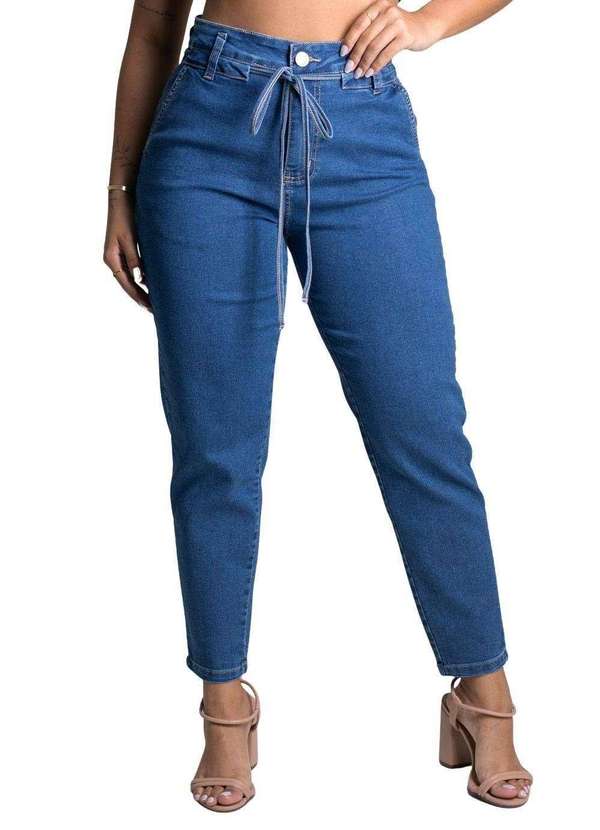 Sawary - Calça Jeans Sawary Mom Azul