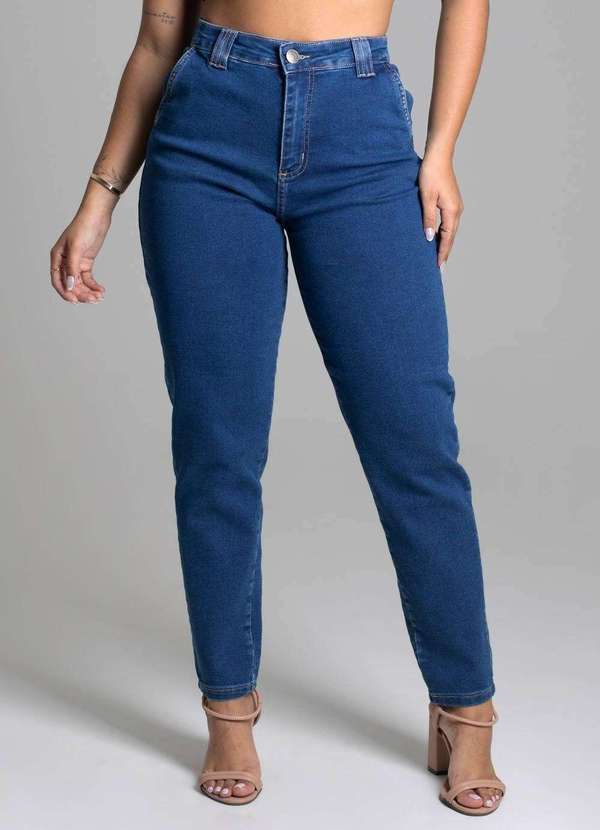 Sawary - Calça Jeans Sawary Mom Azul 5