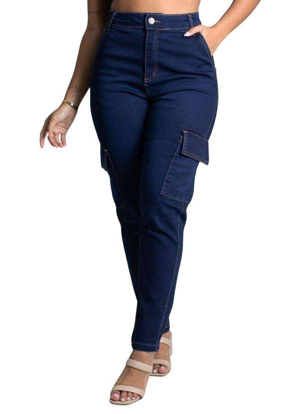 Sawary - Calça Jeans Sawary Mom Azul