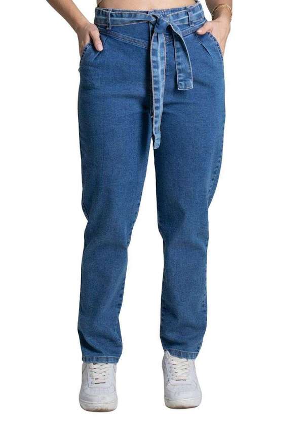 Sawary - Calça Jeans Sawary Mom Azul