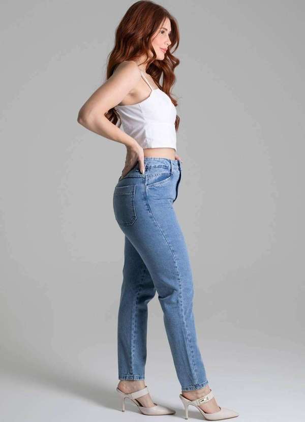 Sawary - Calça Jeans Sawary Mom Azul 3