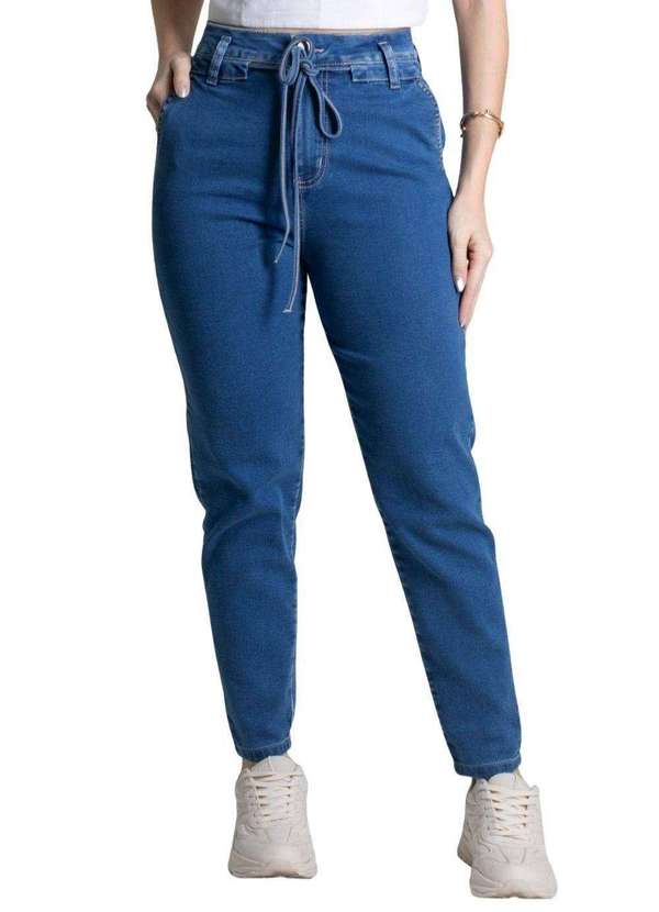 Sawary - Calça Jeans Sawary Mom Azul