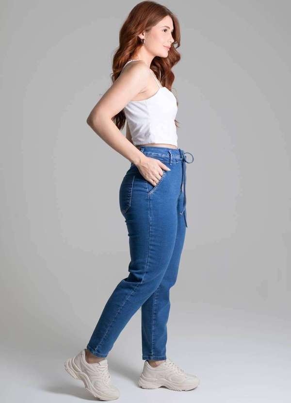Sawary - Calça Jeans Sawary Mom Azul 3