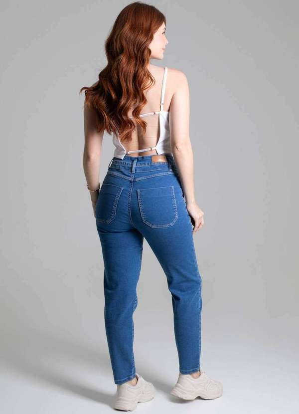 Sawary - Calça Jeans Sawary Mom Azul 4