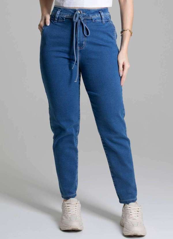 Sawary - Calça Jeans Sawary Mom Azul 5