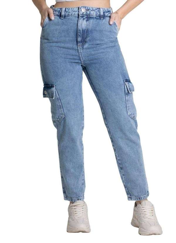 Sawary - Calça Jeans Sawary Mom Azul