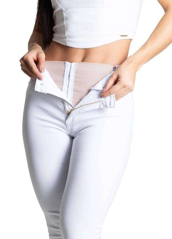Sawary - Calça Jeans Sawary Mom Branco