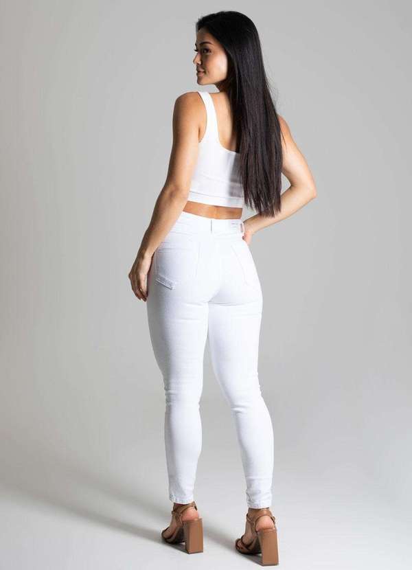 Sawary - Calça Jeans Sawary Mom Branco 5