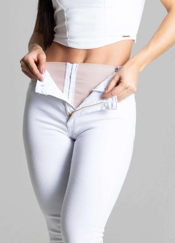 Sawary - Calça Jeans Sawary Mom Branco 6