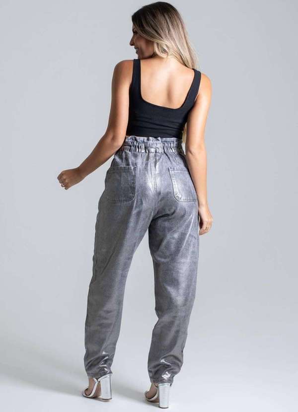 Sawary - Calça Jeans Sawary Mom Cinza 4