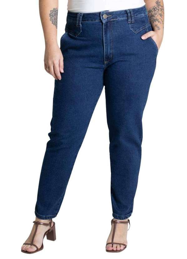 Sawary - Calça Jeans Sawary Mom Plus Size - 278845 Azul