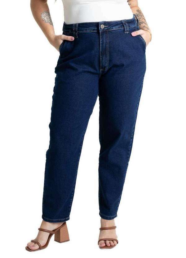 Sawary - Calça Jeans Sawary Mom Plus Size - 280847 Azul
