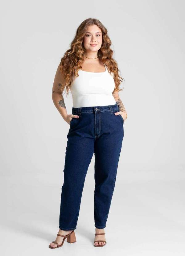 Sawary - Calça Jeans Sawary Mom Plus Size - 280847 Azul 2