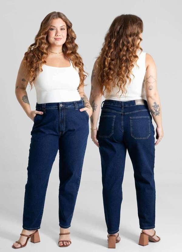 Sawary - Calça Jeans Sawary Mom Plus Size - 280847 Azul 6