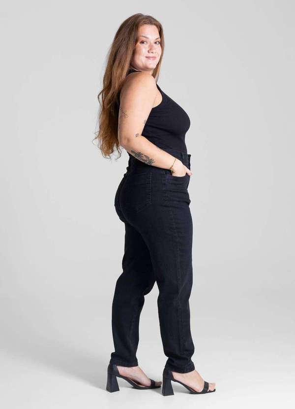 Sawary - Calça Jeans Sawary Mom Plus Size - 281108 Preto 3