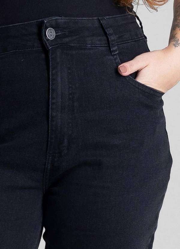 Sawary - Calça Jeans Sawary Mom Plus Size - 281108 Preto 5