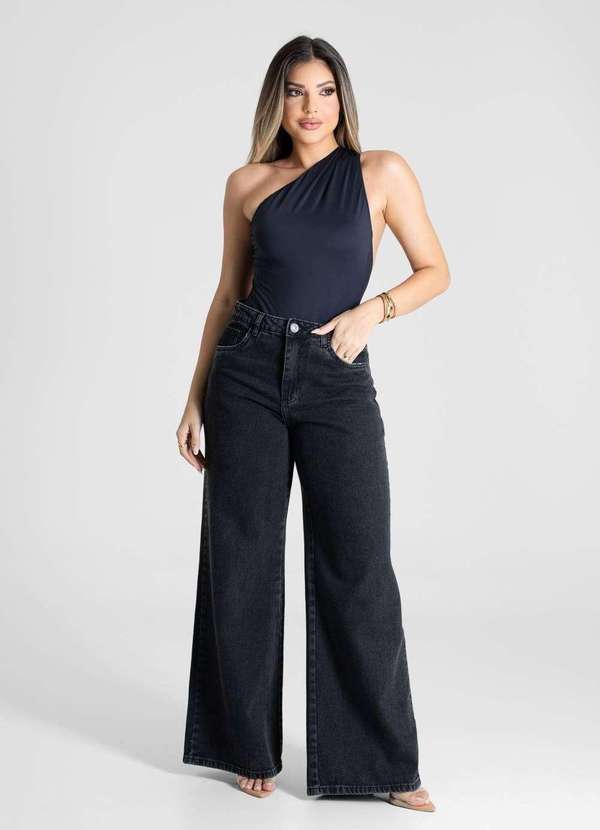 Sawary - Calça Jeans Sawary Pantalona - 281584 Preto 2