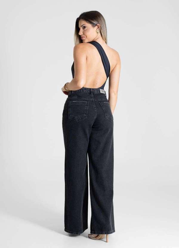 Sawary - Calça Jeans Sawary Pantalona - 281584 Preto 4