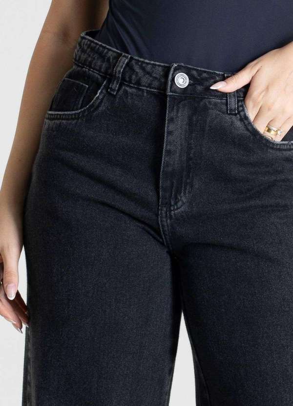 Sawary - Calça Jeans Sawary Pantalona - 281584 Preto 5