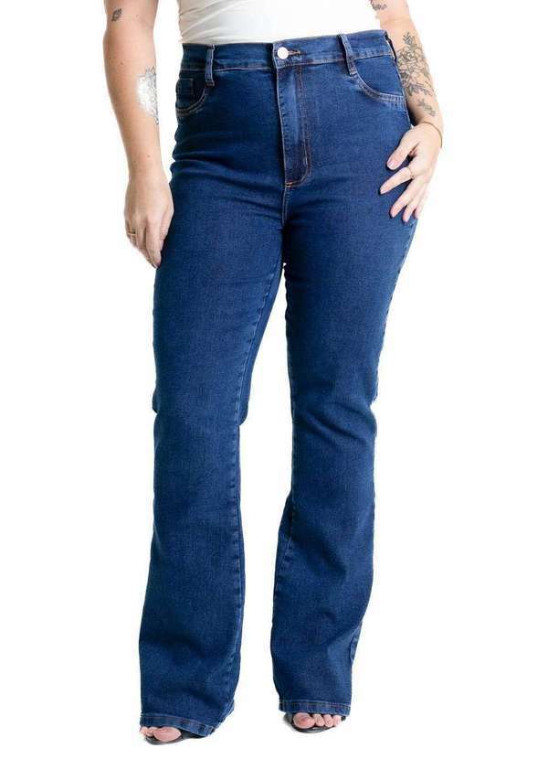 Sawary - Calça Jeans Sawary Plus Size Bootcut - 280849 Azul