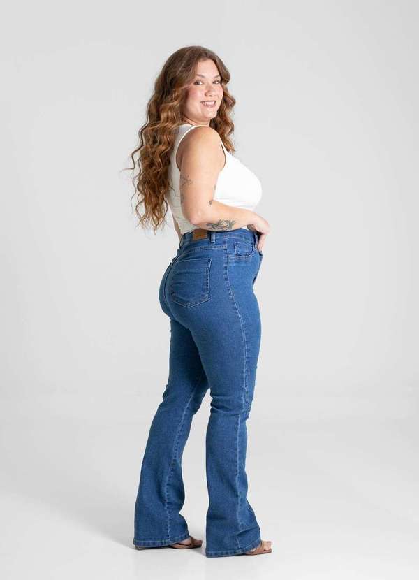 Sawary - Calça Jeans Sawary Plus Size Bootcut - 281005 Azul 2