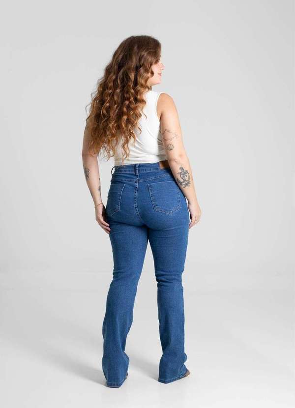 Sawary - Calça Jeans Sawary Plus Size Bootcut - 281005 Azul 3