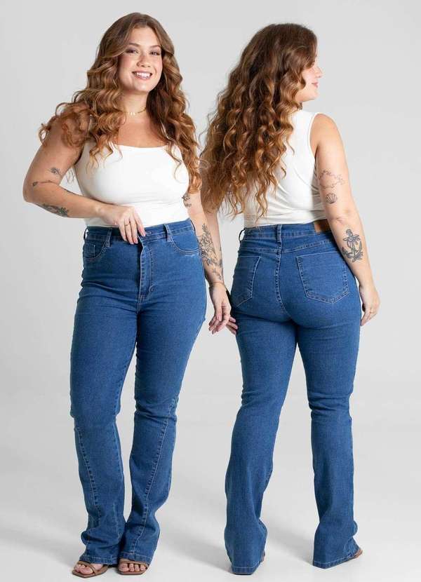 Sawary - Calça Jeans Sawary Plus Size Bootcut - 281005 Azul 5
