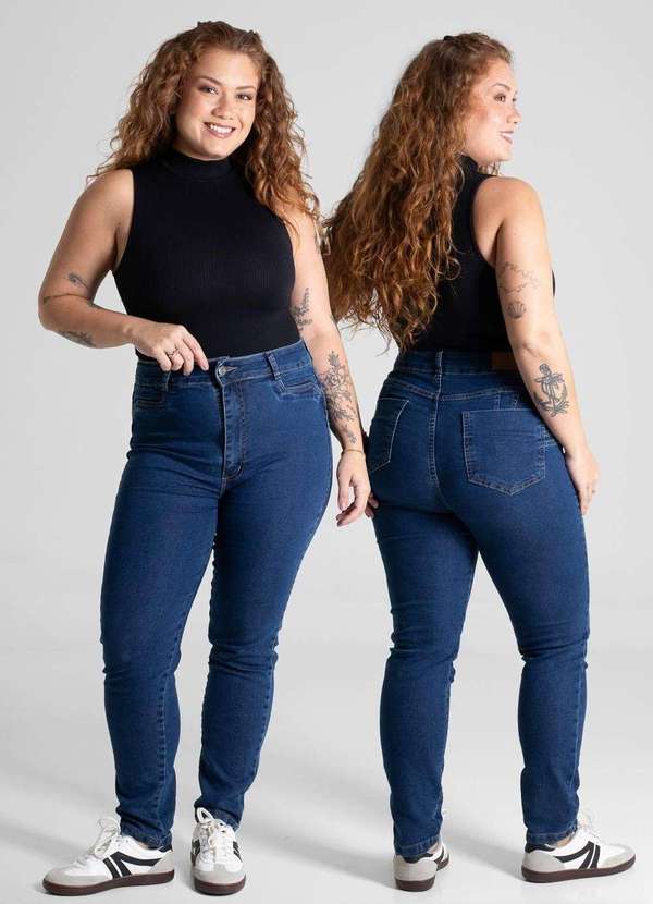 Sawary - Calça Jeans Sawary Plus Size Levanta Bumbum - 280605 Azul 6