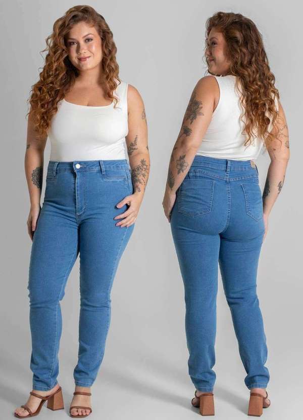 Sawary - Calça Jeans Sawary Plus Size Levanta Bumbum - 280607 Azul 6