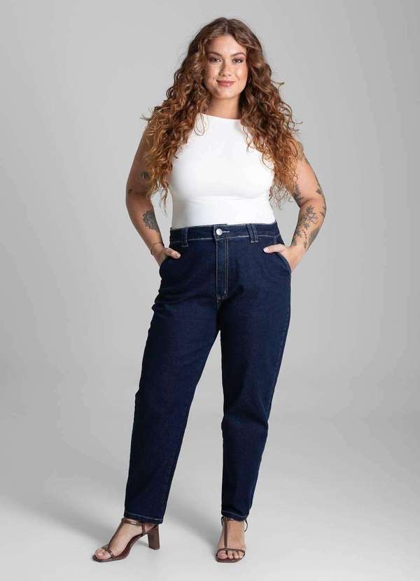 Sawary - Calça Jeans Sawary Plus Size Mom - 280931 Azul 2