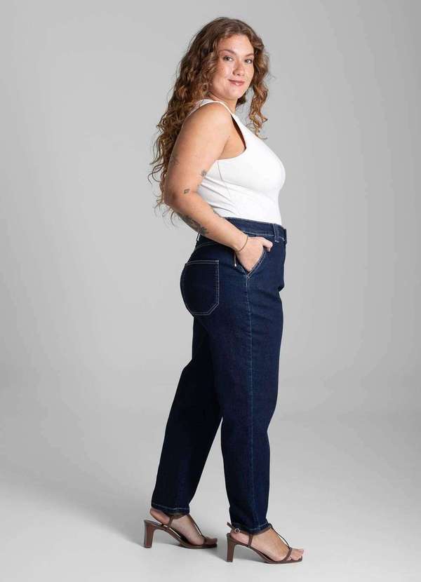 Sawary - Calça Jeans Sawary Plus Size Mom - 280931 Azul 3
