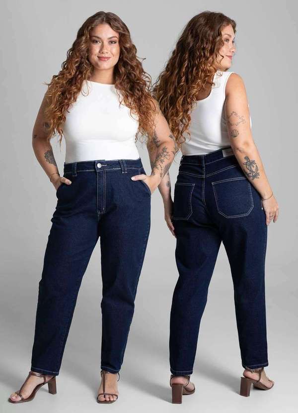 Sawary - Calça Jeans Sawary Plus Size Mom - 280931 Azul 6