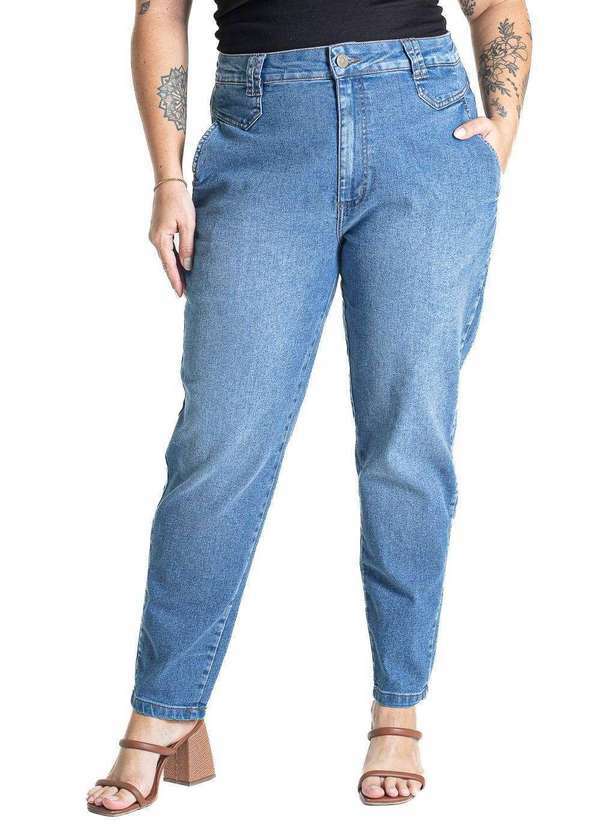 Sawary - Calça Jeans Sawary Plus Size Mom - 281064 Azul