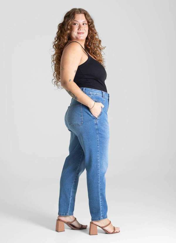 Sawary - Calça Jeans Sawary Plus Size Mom - 281064 Azul 3
