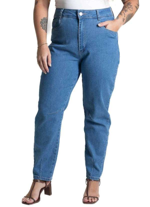 Sawary - Calça Jeans Sawary Plus Size Mom - 281896 Azul