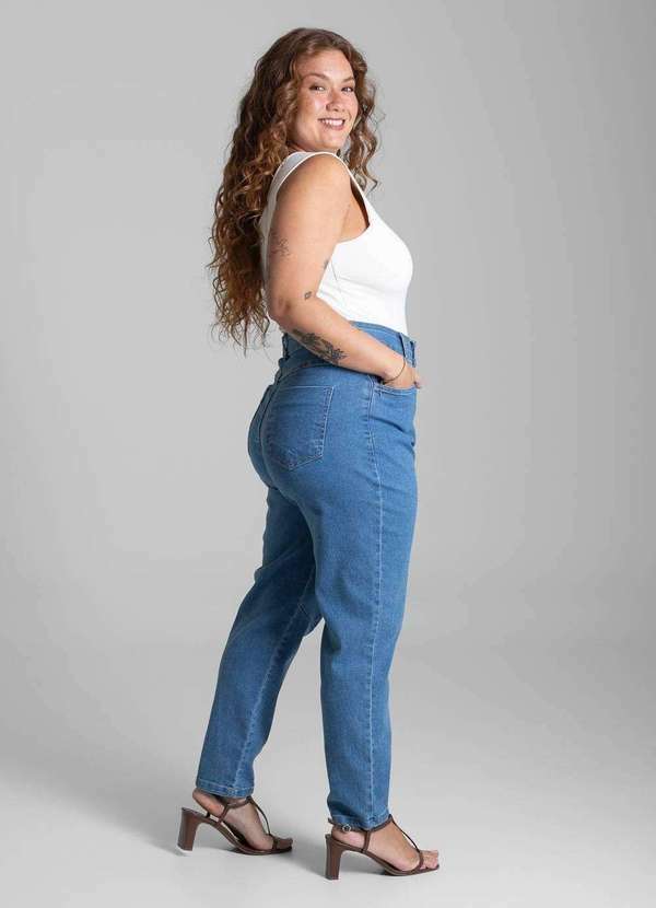 Sawary - Calça Jeans Sawary Plus Size Mom - 281896 Azul 3